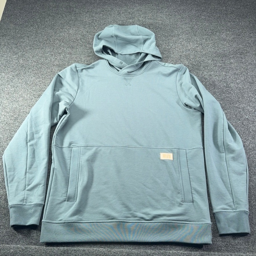 Marsh Wear Mens Pursuit Hoodie Blue Green Snap Neck Pullover Size M EUC